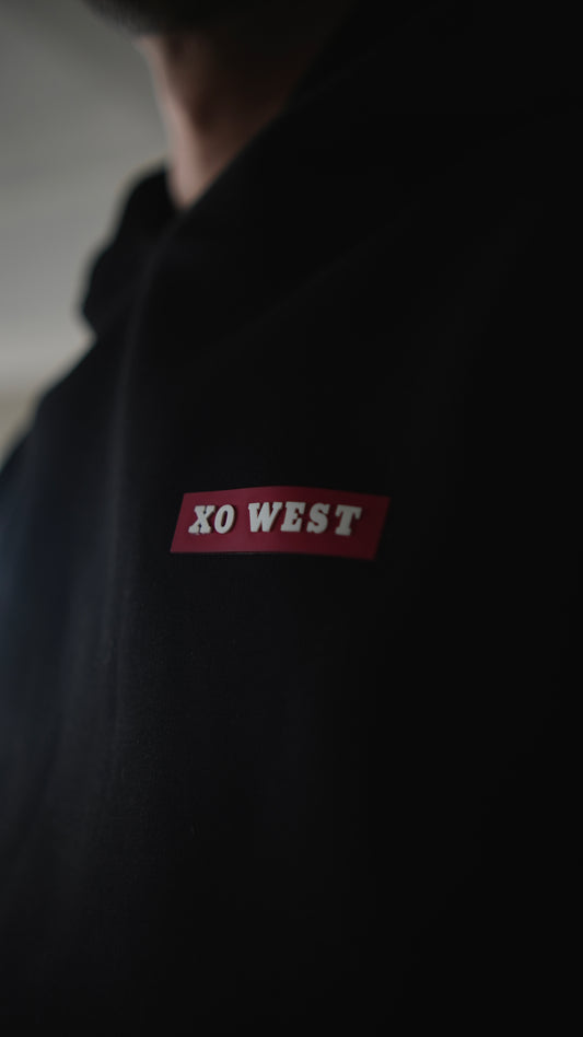 XO WEST OVERSIZE KALIP SİYAH SWEATSHIRT