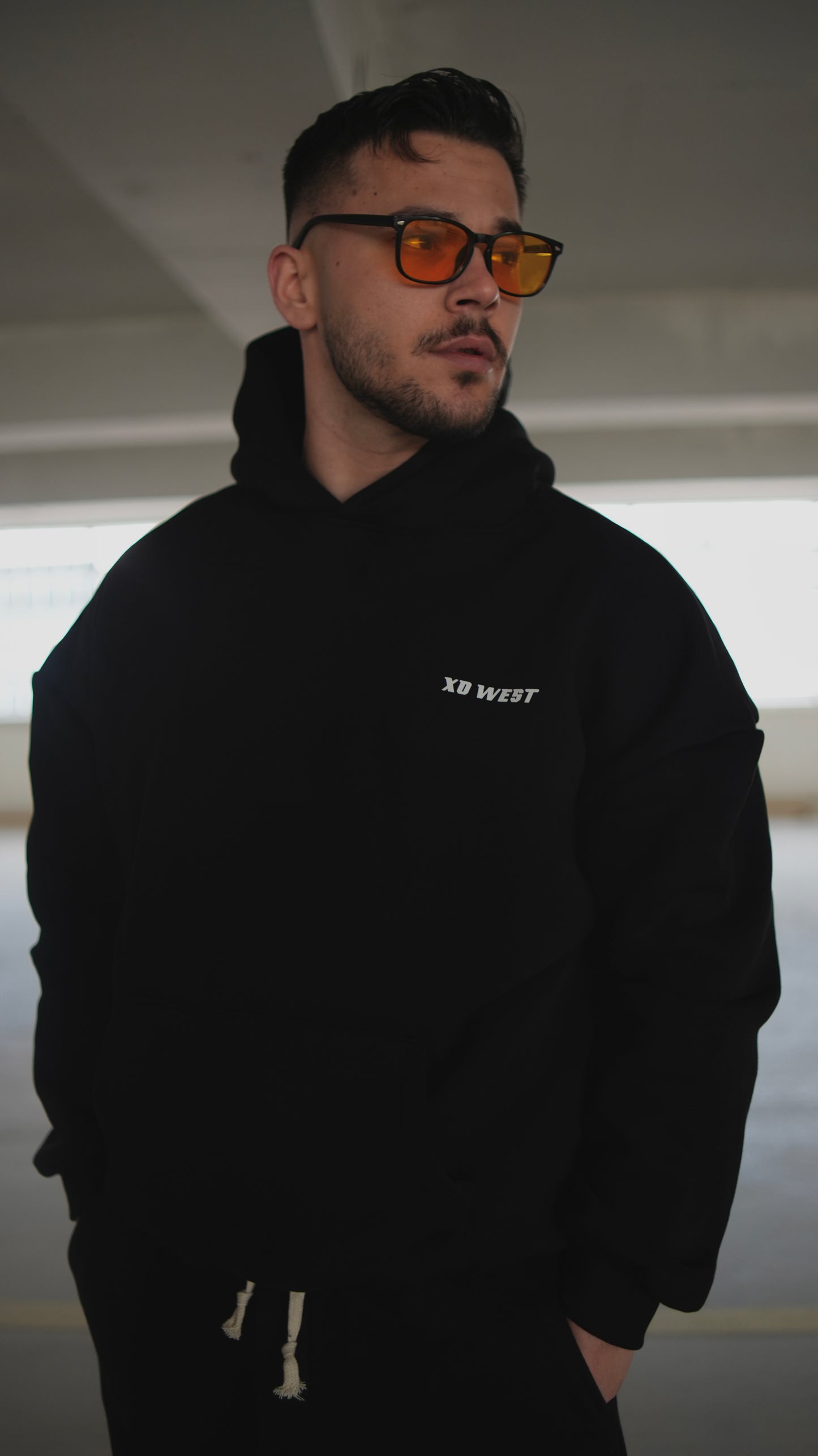 XO WEST OVERSIZE KALIP SİYAH SWEATSHIRT